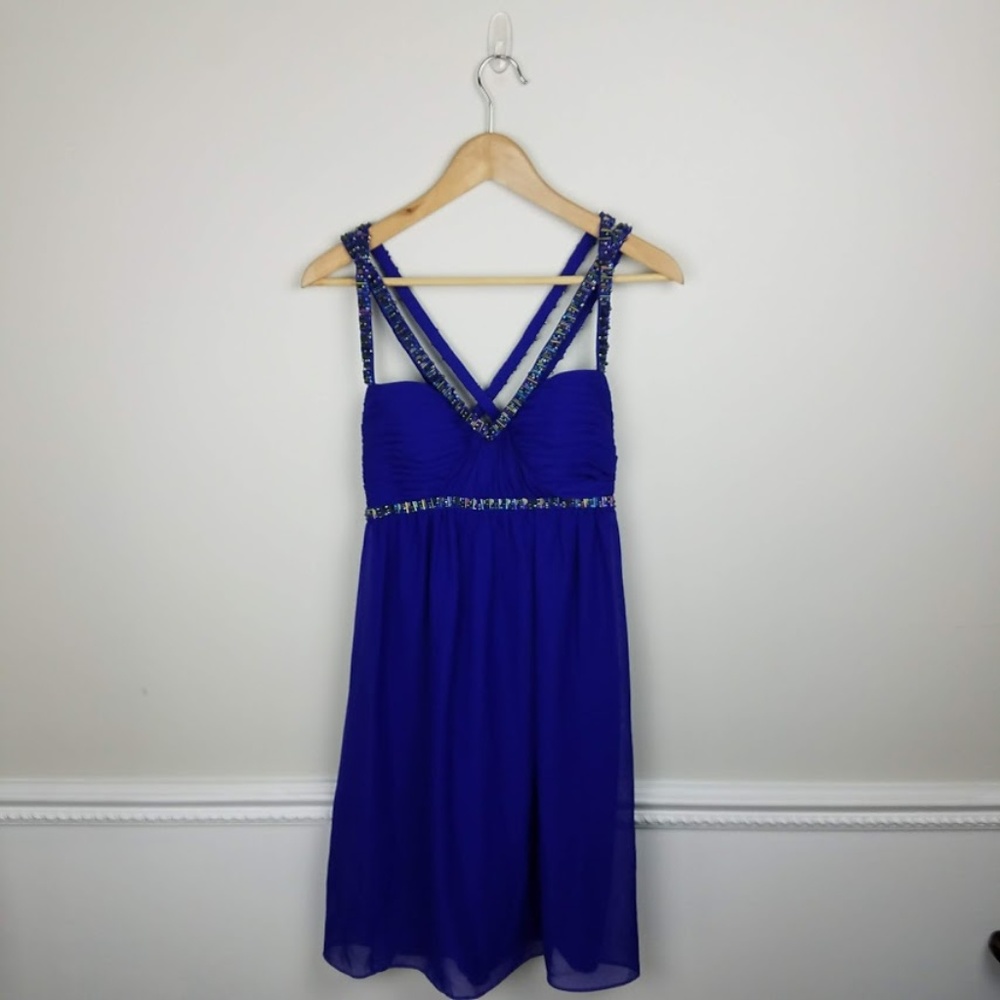 NWT Hailey by Adrianna Papell Beaded Strappy Dress